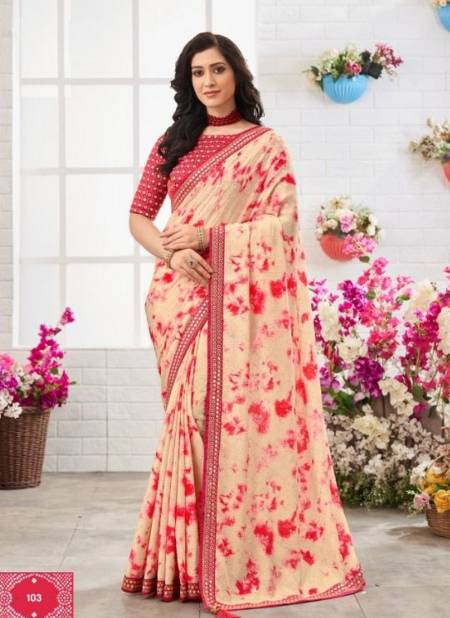 Red Colour SURBHI 1 New Fancy Ethnic Wear Designer Saree Collection 103